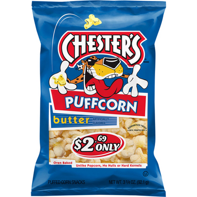 Chester's Puffcorn, Butter 3.25oz Bag