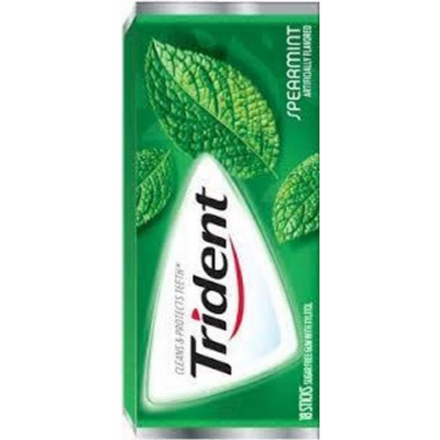 Trident Sugar Free Gum with Xylitol Spearmint 26.6g Box