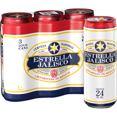 Estrella Jalisco 3 pack 24oz Cans