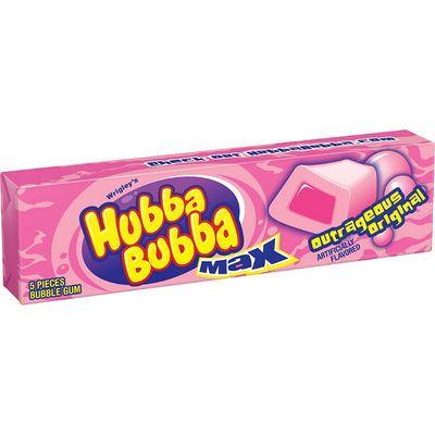 Hubba Bubba Max Outrageous Original Bubble Gum 5 Ct