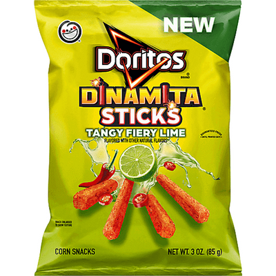 Doritos Dinamita Sticks Hot Tangy Fiery Lime