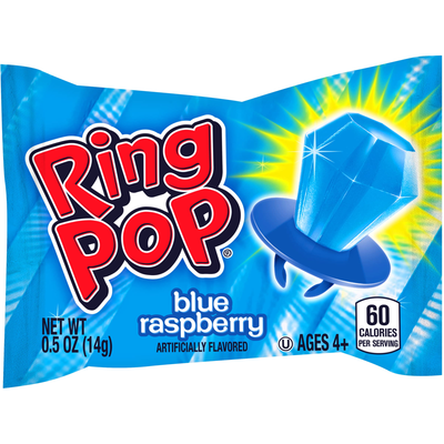 Ring Pop Candy Blue Raspberry 0.5 oz Bag