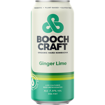 Boochcraft Ginger Lime Organic Hard Kombucha 16oz Can