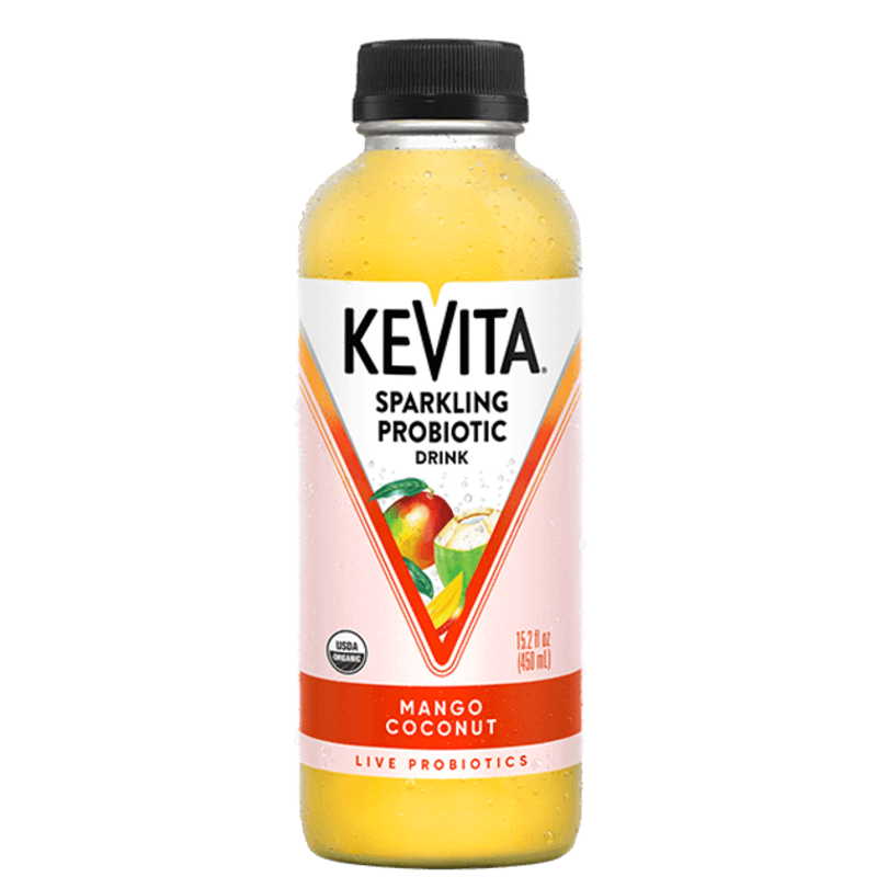 Kevita Mango Coconut Kombucha 4x 16oz Cans
