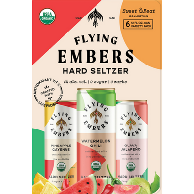 Flying Embers Sweet & Heat Variety 6 Pack 12oz Cans