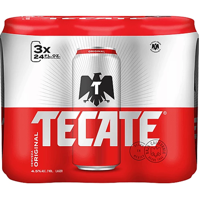Tecate 3 Pack 24oz Cans