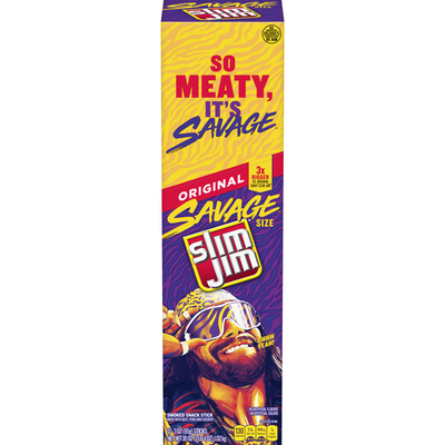 Slim Jim Savage Size Original Flavor Smoked Snack Stick
