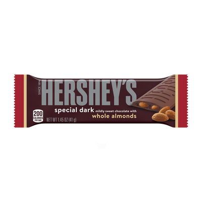 Hershey's Special Dark Chocolate Whole Almonds Candy Bar 1.45oz Unit