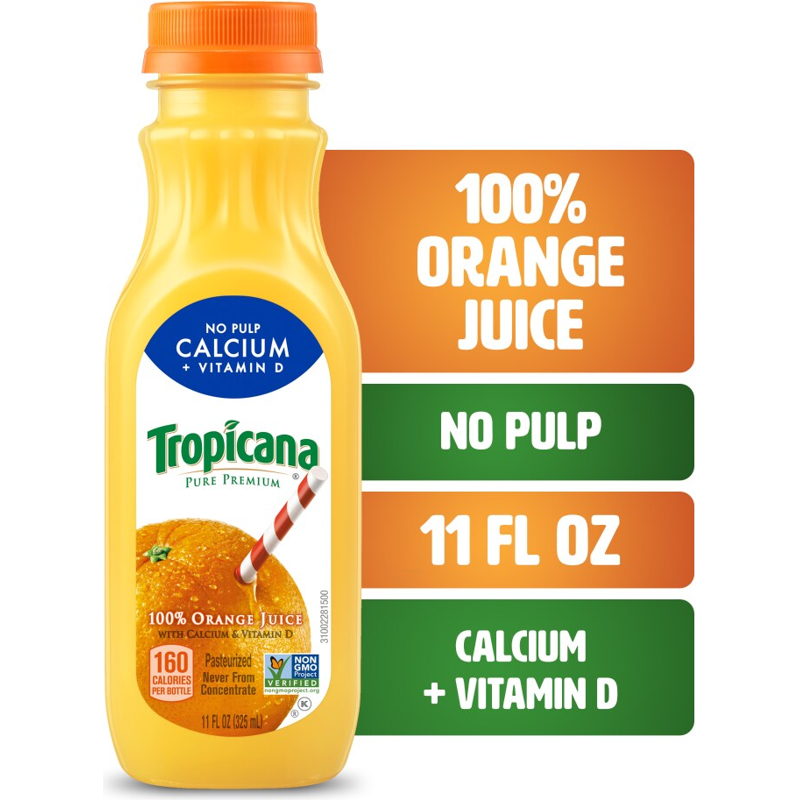 Tropicana Oj 11oz 325ml No Pulp Calcium