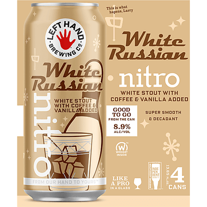 Left Hand Brewing Co. White Russian Nitro Stout 4 Pack 16oz Cans