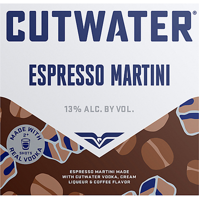 Cutwater Spirits Espresso Martini Ready-To-Drink 4 Pack 12oz Cans