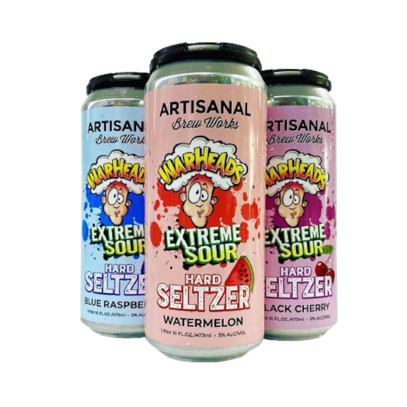 Artisanal Brew Works Warheads Variety Hard Seltzer 4 Pack 16oz Cans