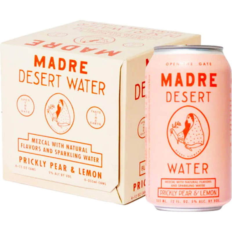 Madre Desert Water Prickly Pear Lemon 4pk