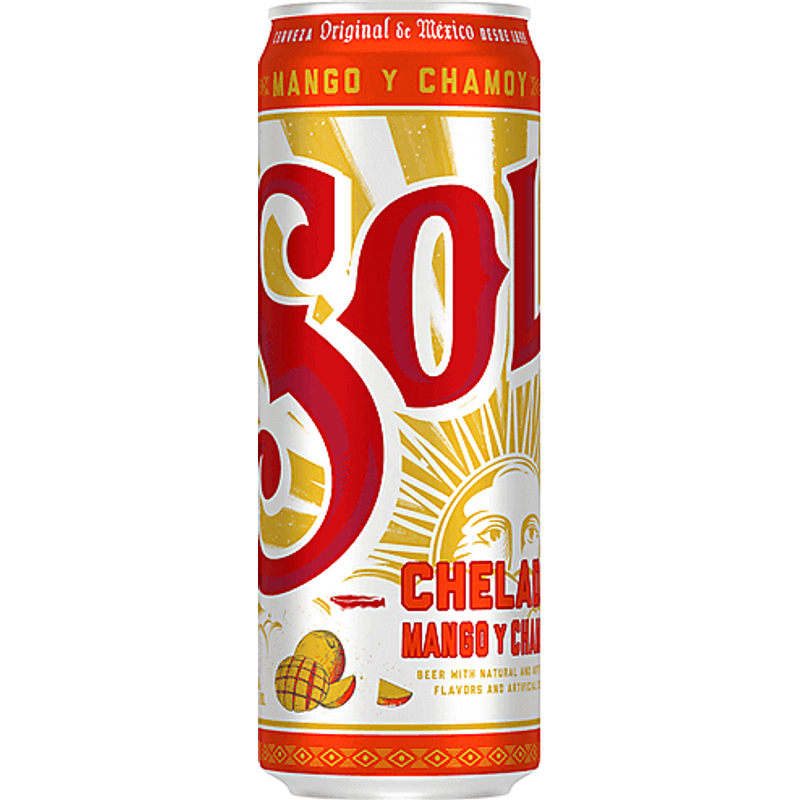 Sol Beer, Chelada Mango Y Chamoy 24oz Can