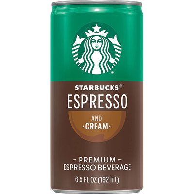 Starbucks Espresso 6.5 oz, Double Shot Espresso & Cream