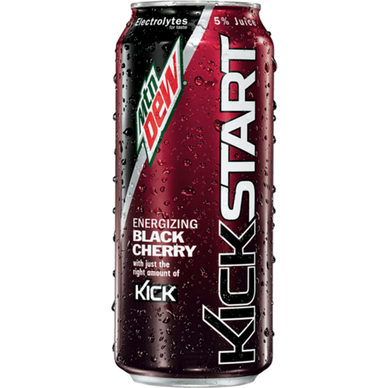 Mountain Dew Kickstart Flavored Energizing Black Cherry 16 oz Can