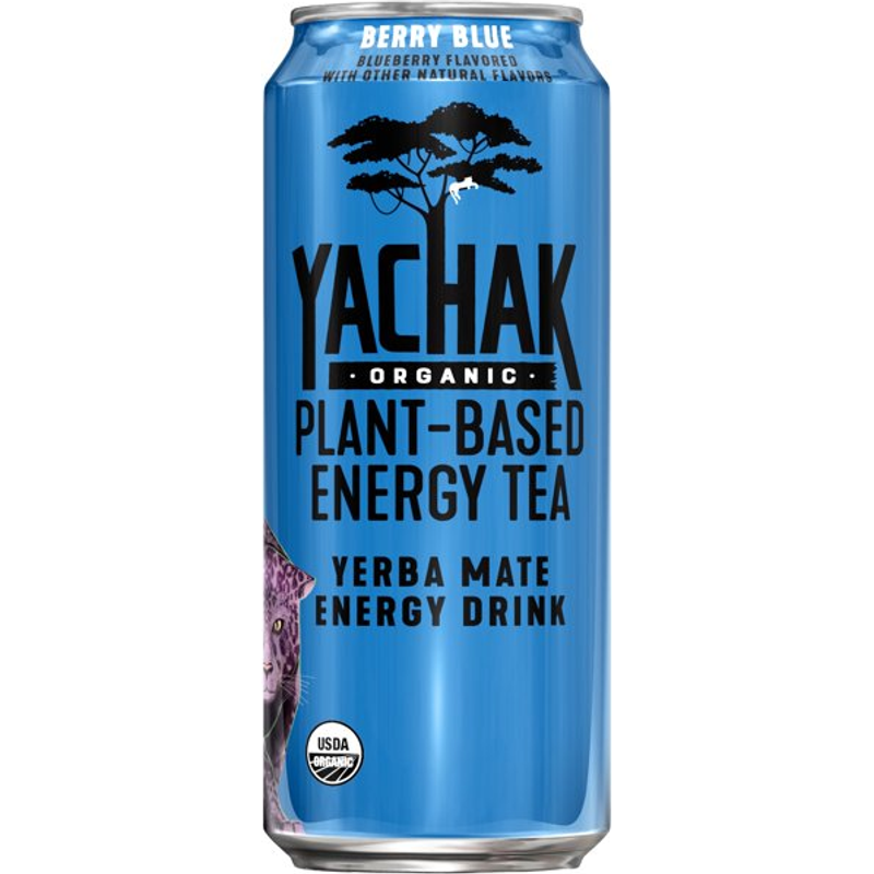 Yachak Berry Blue Yerba Mate Energy Drink 16oz Can
