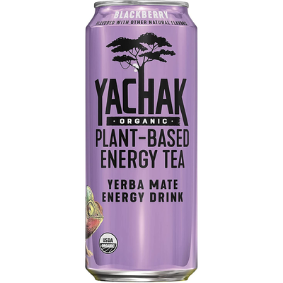 Yachak Blackberry Plant-Based Energy Drink 4x 16oz Cans