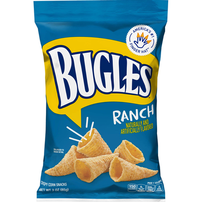 Bugles Crispy Corn Snacks Ranch 3 oz Bag