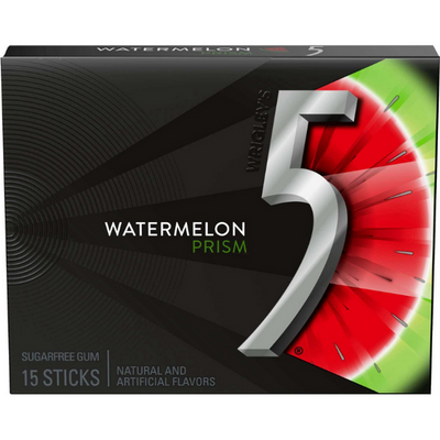 Wrigley's 5 Prism Sugarfree Gum Electric Watermelon 40.5g Box