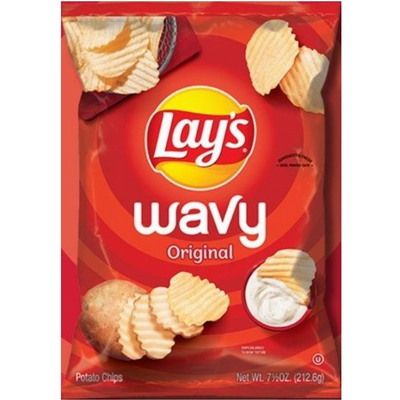 Lay's Wavy Potato Chips Original 7.75 oz Bag