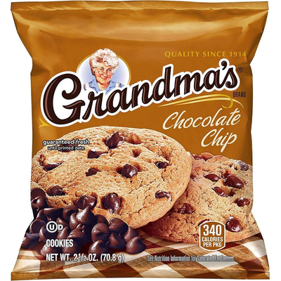 Grandma's Chocolate Chip Cookies 2.5oz Pack