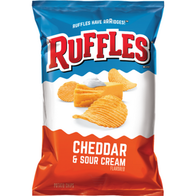 Ruffles Cheddar & Sour Cream Flavored Potato Chips 2.5 oz