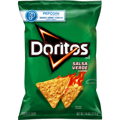 Doritos Salsa Verde Flavored Tortilla Chips 2.75 oz
