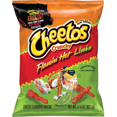 Cheetos Crunchy Flamin' Hot Limon 3.25 oz