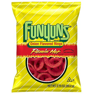 Funyuns Onion Flavored Rings Flamin' Hot Flavored 2.125 Oz