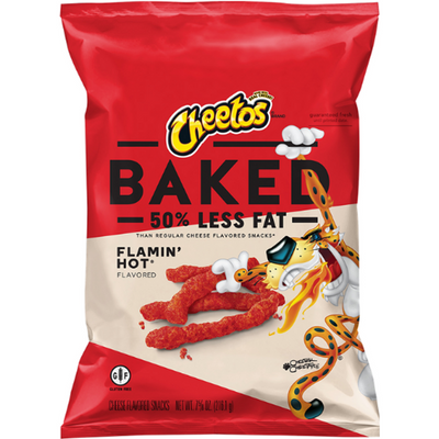 Cheetos Baked Flamin' Hot Cheese Flavored Snacks 2.75 oz