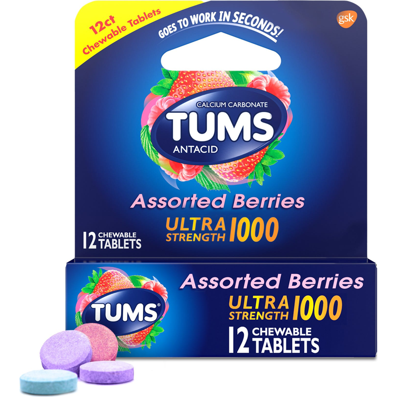 Tums 12 Count Ultra Strengh As sorted Berry