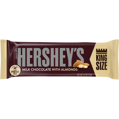 Hershey's Milk Chocolate With Almonds King Size Candy Bar 2.6 oz