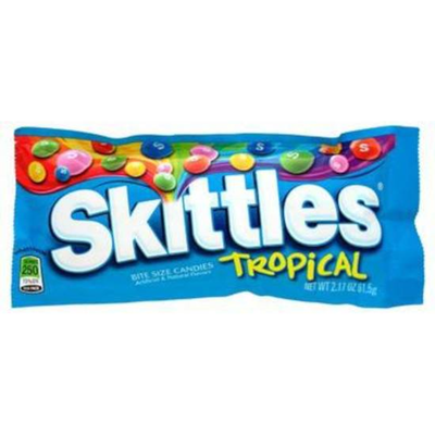 Skittles Bite Size Tropical Candies 2.17oz Count