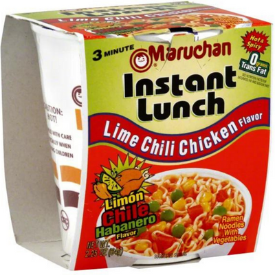 Maruchan Instant Lunch Lime Chili Chicken Flavor Ramen Noodle Soup 2.25 oz. Cup