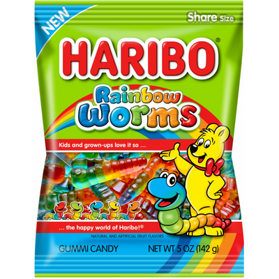 Haribo Rainbow Worms 5 Oz