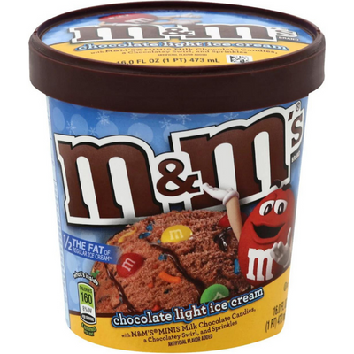 M&M's Chocolate Light Ice Cream 16oz Container