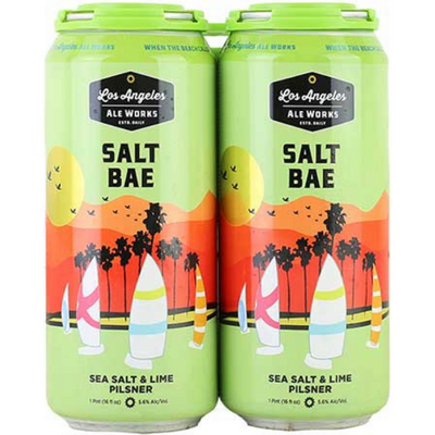 Los Angeles Ale Works Salt Bae Pils 4 Pack 16 oz Cans