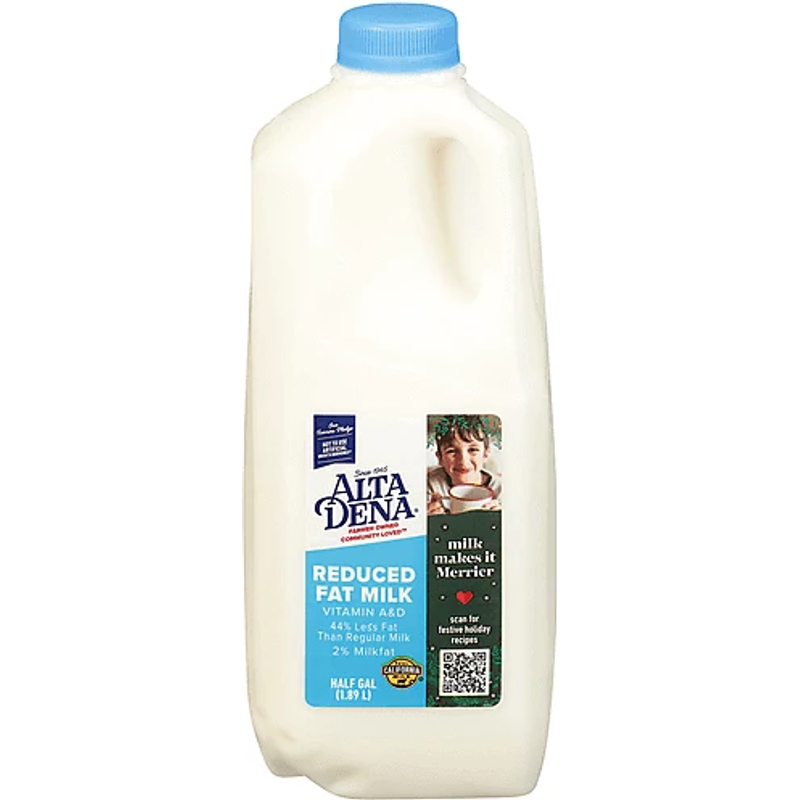 Alta Dena 2% Milk 0.5Gallon Plastic Bottle