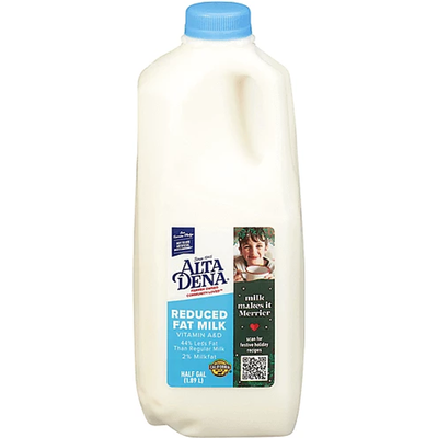 Alta Dena 2% Milk 0.5Gallon Plastic Bottle