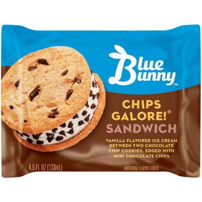 Blue Bunny Chips Galore! Ice Cream Sandwich 4.5 oz