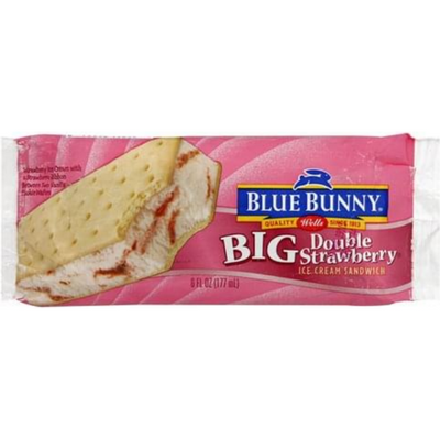 Blue Bunny Big Double Strawberry Ice Cream Sandwich 6 oz