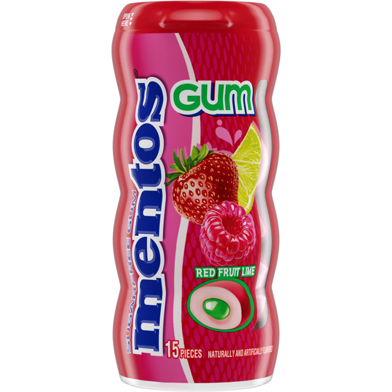 Mentos Sugarfree Gum Red Fruit - Lime 30g
