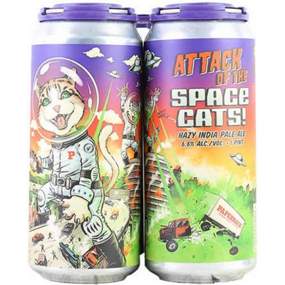 Paperback Attack of the Space Cats! Hazy IPA 4 Pack 16 oz Cans 6.6% ABV