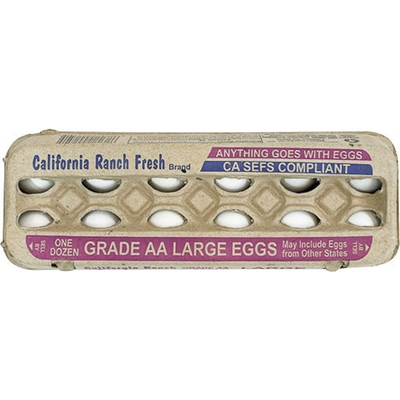 RTC California Ranch Fresh Large Grade A Eggs 12x 1oz Counts