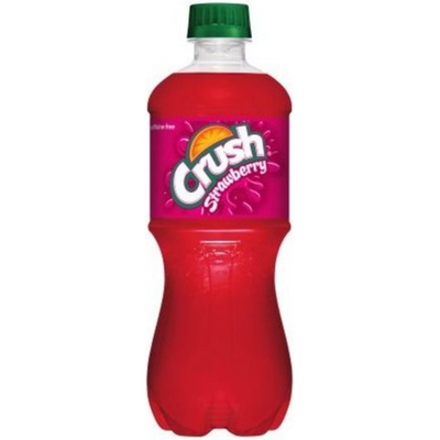 Crush Caffeine-Free Strawberry Soda 20 oz Bottle