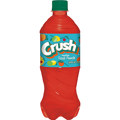 Crush Fruit Punch Soda 20oz Plastic Bottle