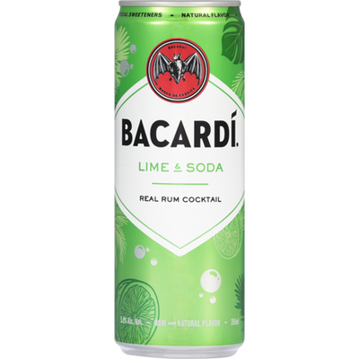 BACARDI Ready to Drink Lime & Soda 4x 355ml Cans