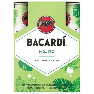 BACARDÍ Ready-to-Serve Mojito Cocktail 4x 355ml Cans