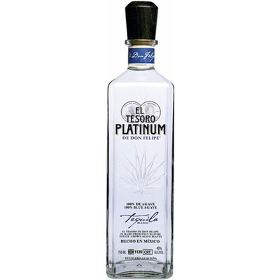 El Tesoro de Don Felipe Platinum Blanco Tequila 750mL